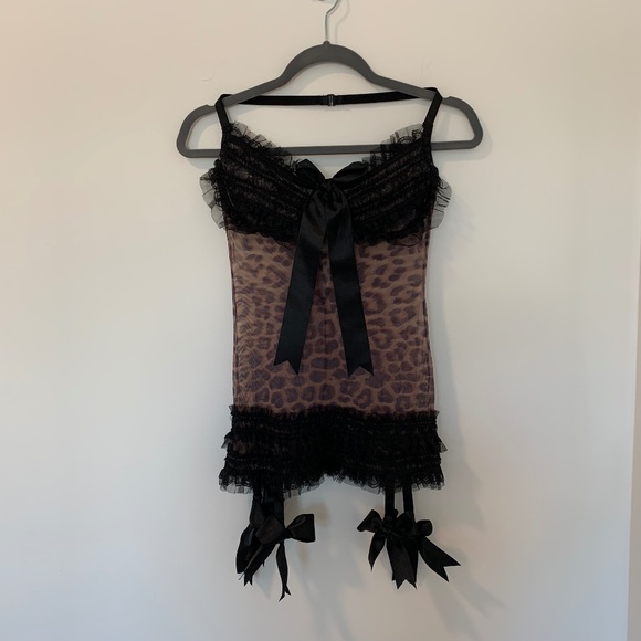 ✖️SOLD✖️Cheetah Print Lingerie Bodysuit